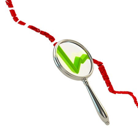 Optimism: searching for the good resultsの写真素材