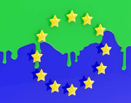 The Muslimization of Europe as coloured EU flag