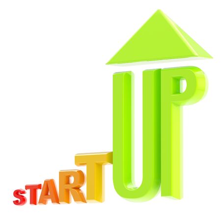 Startup risk conception: growing emlem isolatedの写真素材