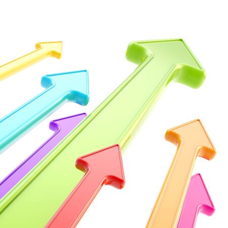 Abstract background of glossy arrows on whiteの写真素材