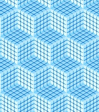Seamless hexagon cube background textureの写真素材