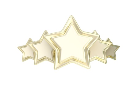 Five star rating golden emblemの写真素材