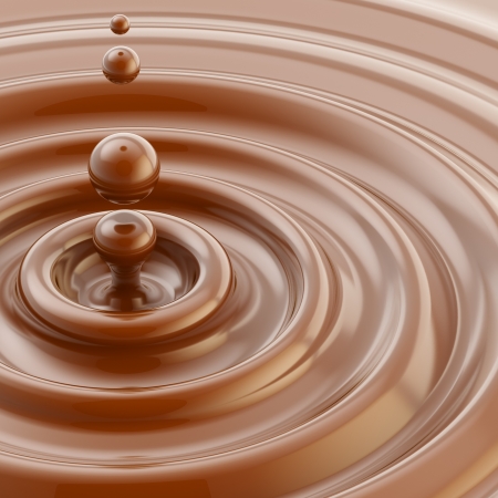 Brown liquid chocolate drop backgroundの写真素材