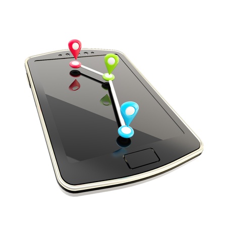 Mobile gps navigation concept illustrationの写真素材
