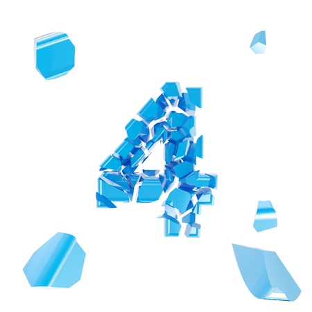 Abc alphabet symbol broken into tiny glossy pieces isolated on whiteの写真素材