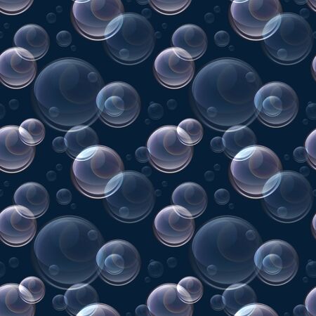Seamless raster pattern background texture made of under water or soap bubblesの写真素材