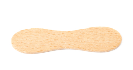 Wooden ice-cream stick isolated over the white backgroundの写真素材