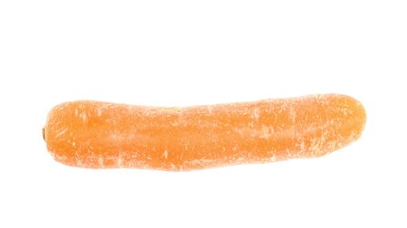 Single baby carrot isolated over the white backgroundの写真素材