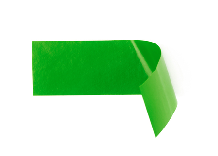 Single bent piece of insulating tape isolated over the white backgroundの写真素材