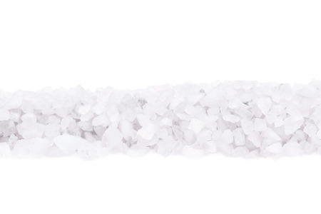 Pile of salt crystals isolated