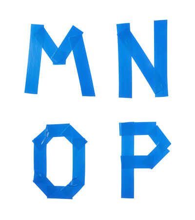 Letter symbols made of insulating tapeの写真素材