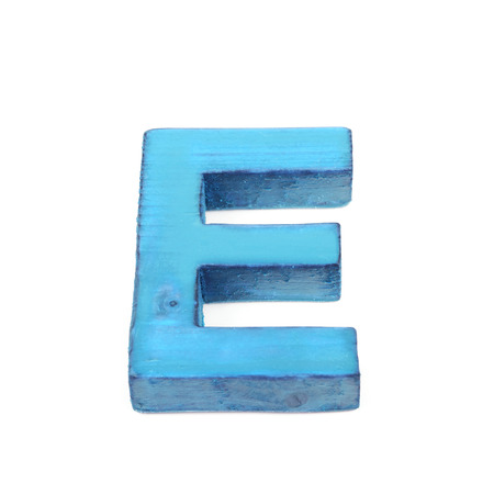 Single sawn wooden letter isolatedの写真素材