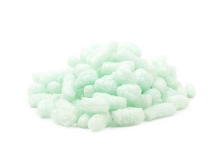 Pile of bioplastic foam peanutsの写真素材