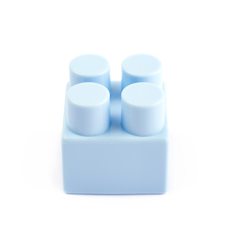 Single toy construction block isolatedの写真素材