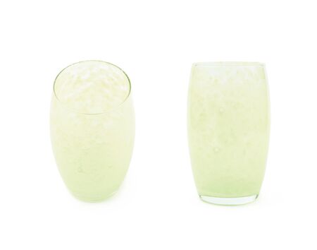 Glass filled with smoothie isolatedの写真素材