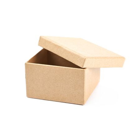 Paper gift box isolated over the white background