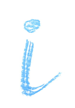 Single hand drawn letter isolatedの写真素材