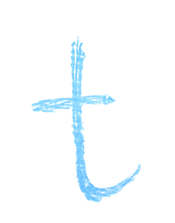 Single hand drawn letter isolatedの写真素材