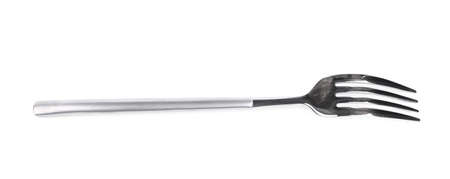Metal dinner fork isolated