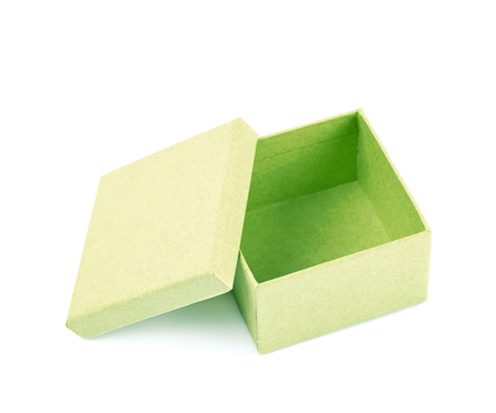 Paper gift box isolated over the white backgroundの写真素材