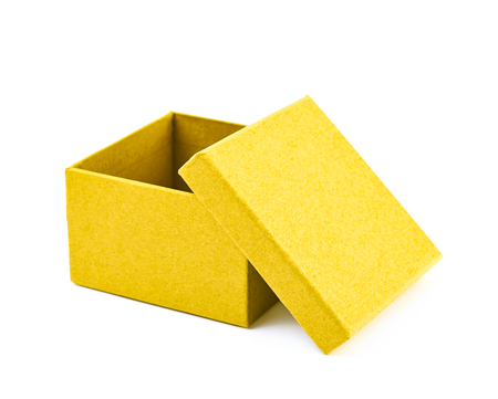 Paper gift box isolated over the white backgroundの写真素材