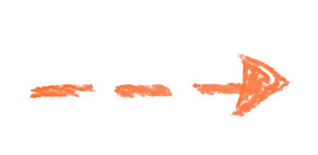 Hand drawn arrow symbol isolated
