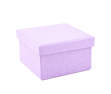 Paper gift box isolated over the white backgroundの写真素材