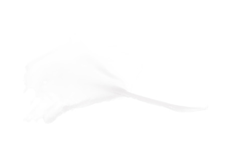 Splash of transparent liquid in motion isolated over the white backgroundの写真素材