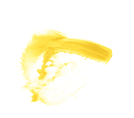 Splash of transparent liquid in motion isolated over the white backgroundの写真素材