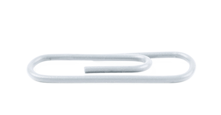 Single office clip isolated over the white backgroundの写真素材