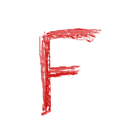 Single hand drawn letter isolatedの写真素材