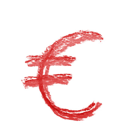 Hand drawn currency symbol isolatedの写真素材