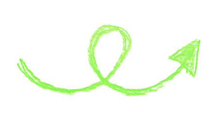 Hand drawn arrow symbol isolatedの写真素材