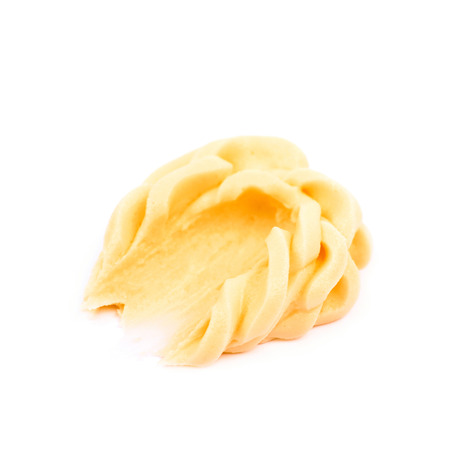 Smeared frosting cream isolated
