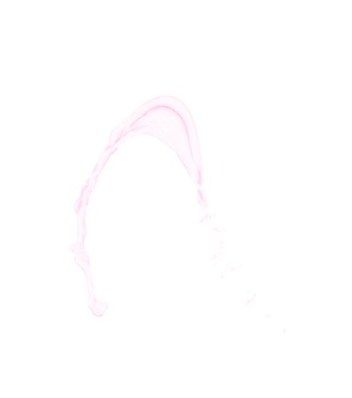 Splash of transparent liquid in motion isolated over the white backgroundの写真素材