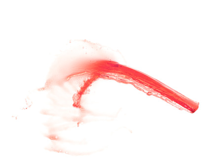 Splash of liquid in motion isolatedの写真素材