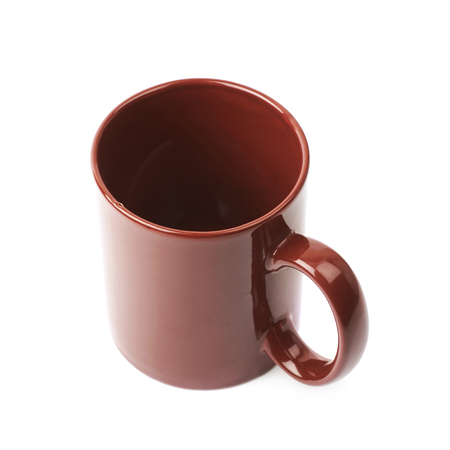 Ceramic drinking cup isolated over the white backgroundの写真素材