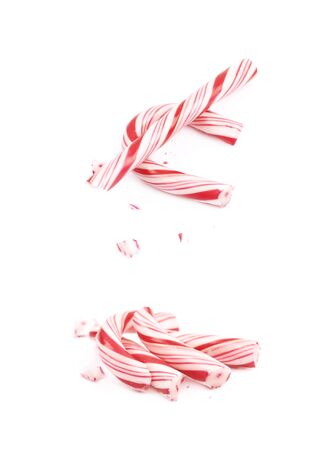 Christmas candy cane isolatedの写真素材