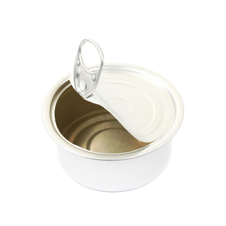 Metal tincan isolated over the white background