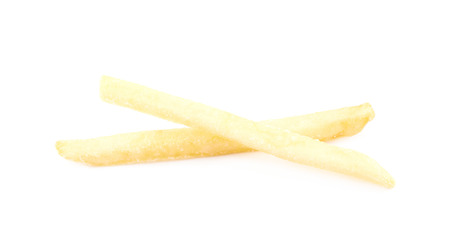 French fries composition isolated over the white background