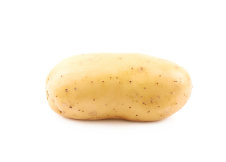 Raw potato composition isolated over the white backgroundの写真素材