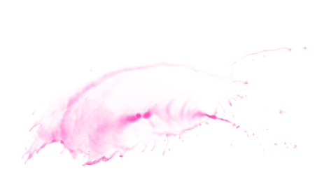 Splash of transparent liquid in motion isolated over the white backgroundの写真素材