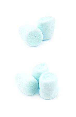 Pile of mini marshmallows isolatedの写真素材