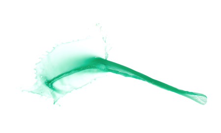 Splash of liquid in motion isolatedの写真素材