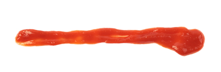 Decorational line made of sauce isolatedの写真素材