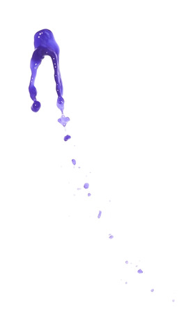 Splash of transparent liquid in motion isolated over the white backgroundの写真素材
