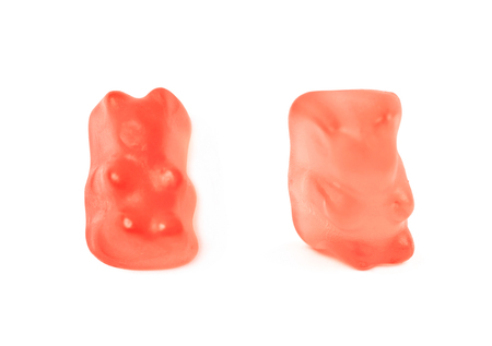 Single gummy bear candy isolatedの写真素材