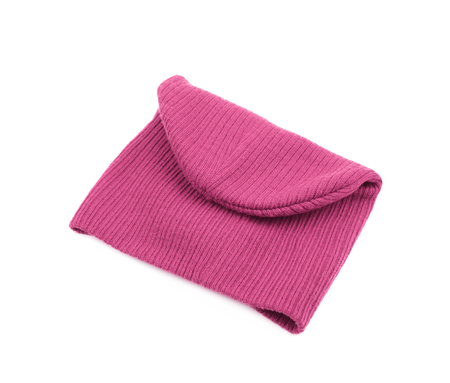 Knit cap hat isolated over the white backgroundの写真素材
