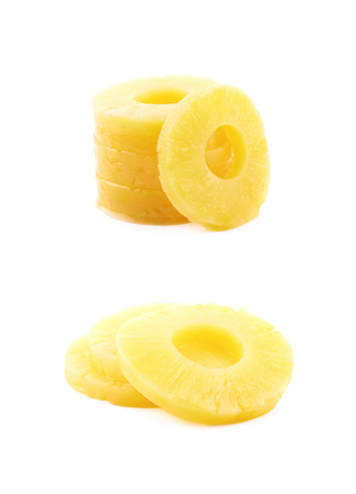 Canned pineapple slice compositionの写真素材