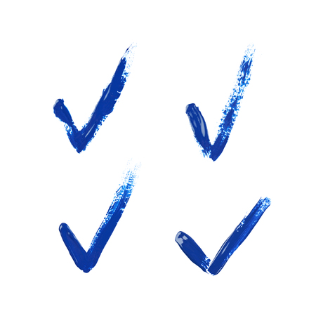 Tick mark made with a paint strokeの写真素材
